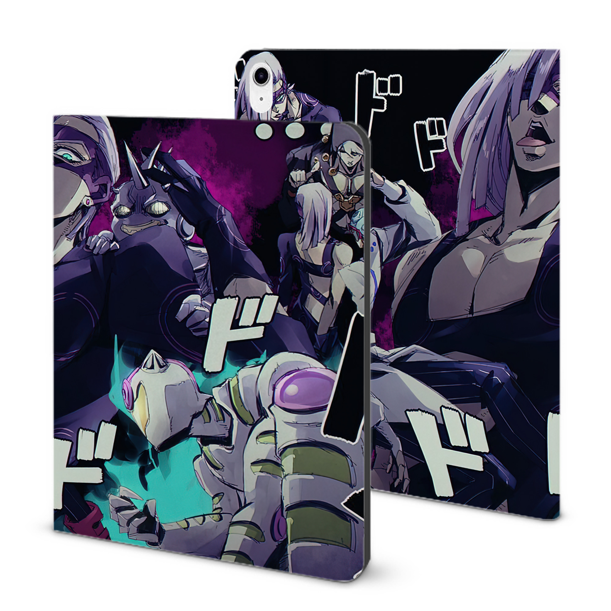（画像用） ジョジョの奇妙な冒険 JoJo's Bizarre Adventure IPad ケース ブック型 PUレザー TPU 耐衝撃 軽量 薄型 ペン収納なし 全面保護 IPad 各モデル対応